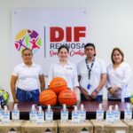 Entregó DIF Reynosa balones y gel antibacterial a CEDES