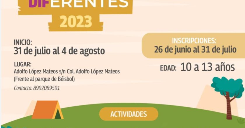 Realizará DIF Reynosa Vacaciones DIFerentes 2023