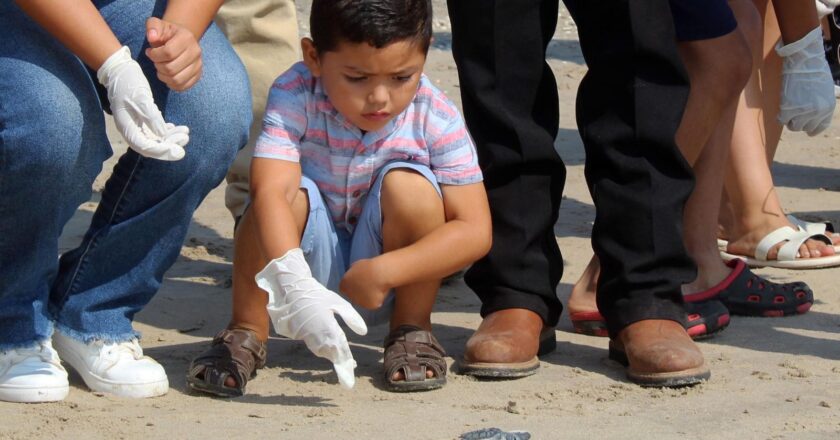 Niños recibieron útiles escolares y apoyaron liberación de tortugas marinas