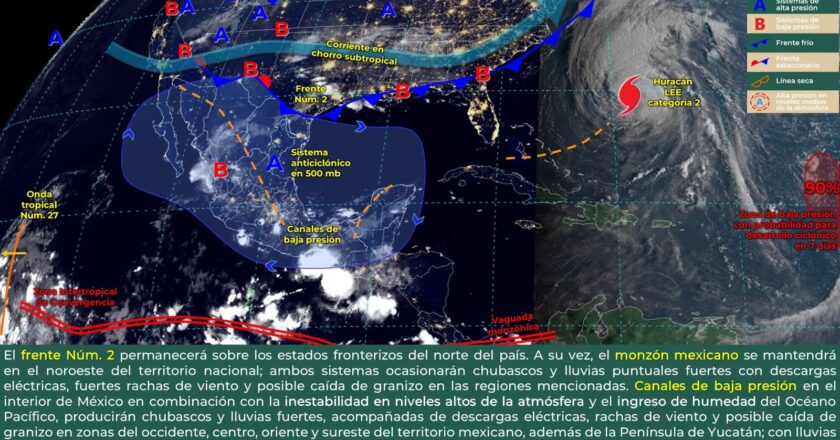 Pronostica SMN lluvias fuertes para algunas zonas de Tamaulipas