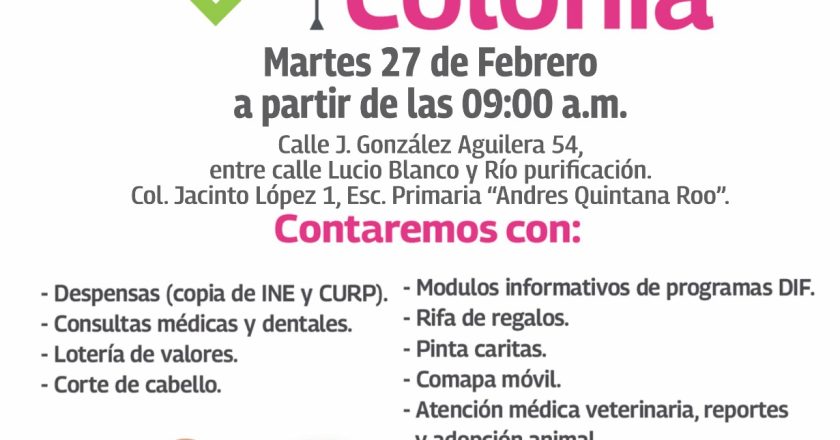 DIF Reynosa atenderá a familias de la colonia Jacinto López 1