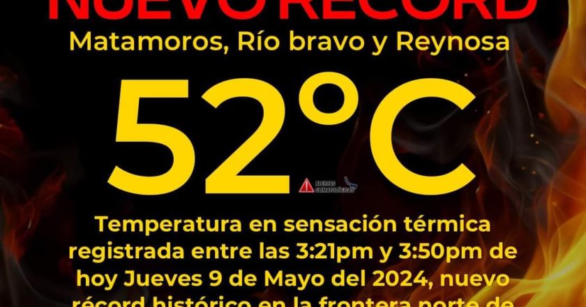 Rompe Reynosa récord histórico de calor